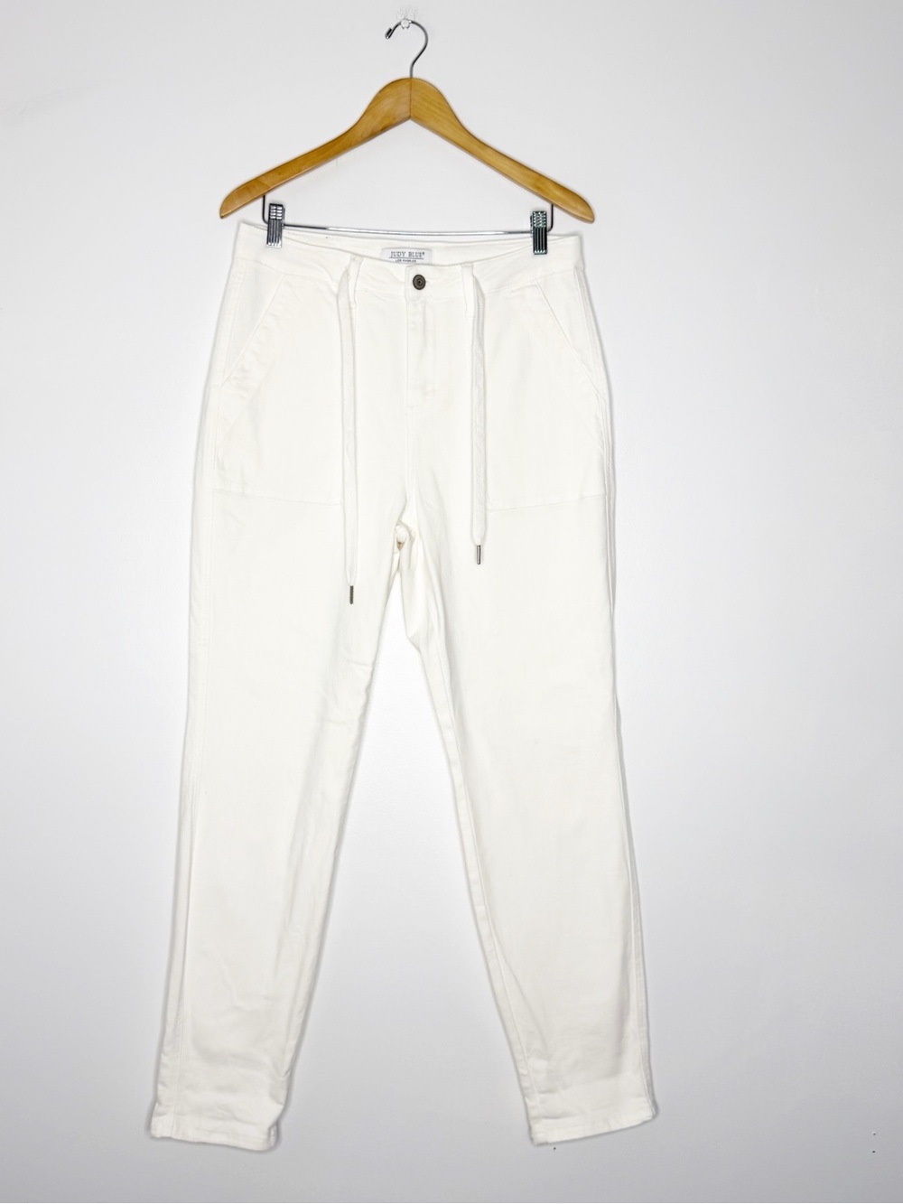 Judy Blue Heather High Rise Cuffed Jogger Pants Size 9/29 Ivory JB88812WHT